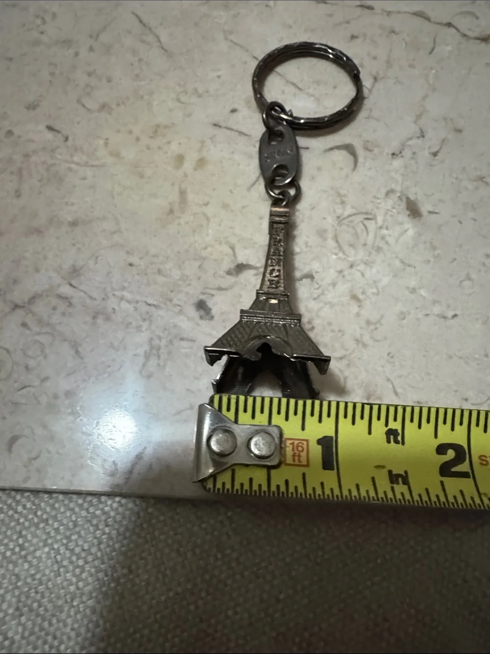 New Eiffel Tower-Paris Key Chain-Metal-Silver Toned